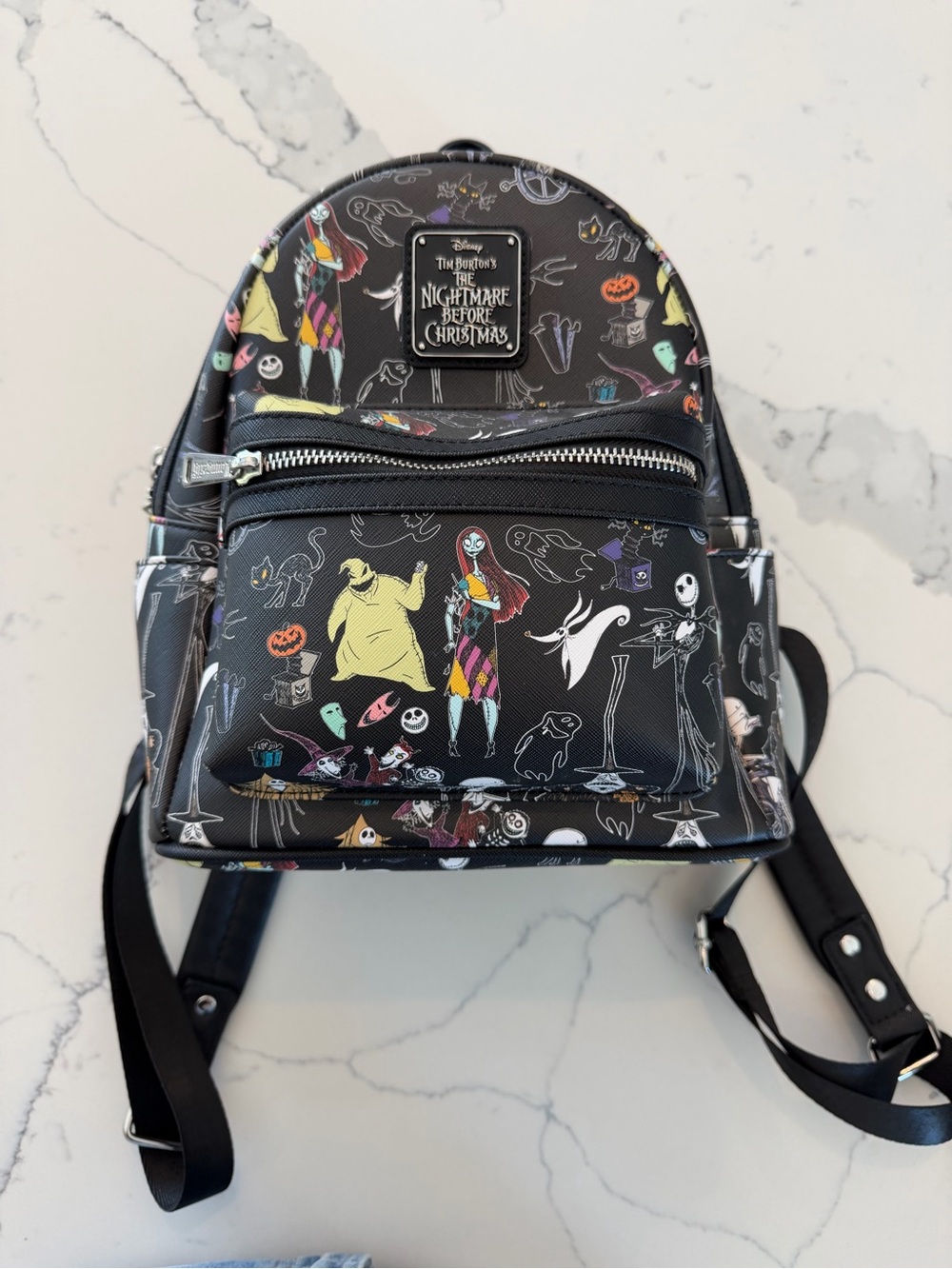 The Nightmare Before Christmas Black Character Print Mini Backpack - Picture 2 of 8